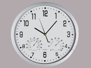 Wall clock, silver