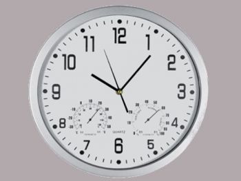 Wall clock, silver